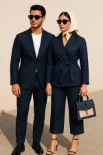 کت و شلوار ست مردانه و زنانه سورمه ای