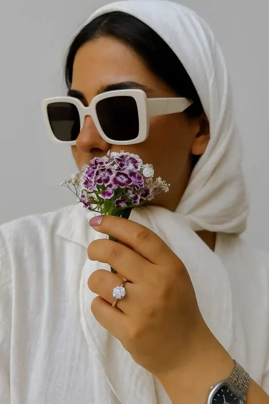انگشتر نقره مدل flower