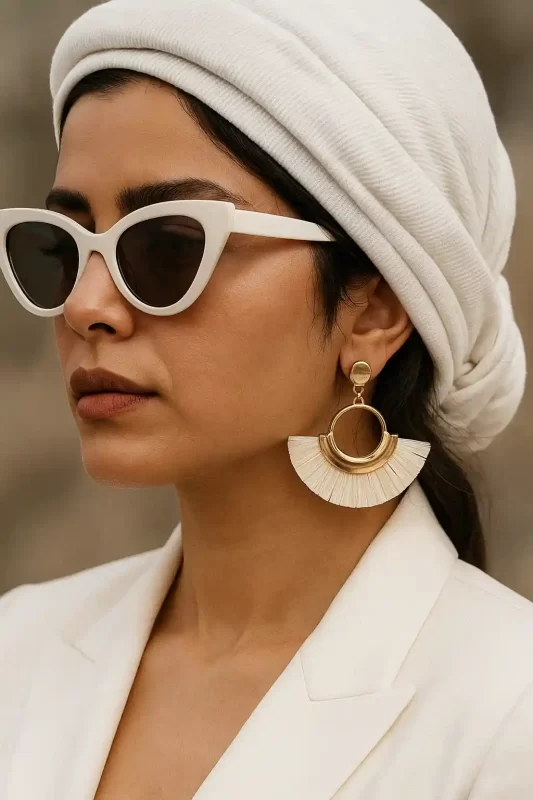 گوشواره استیل مدل white